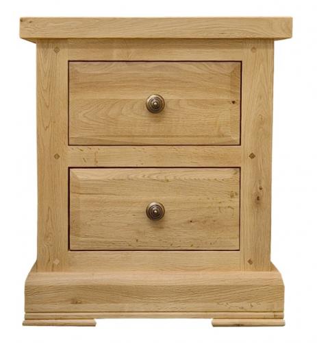 Francis Solid Oak 2 Drawer Bedside